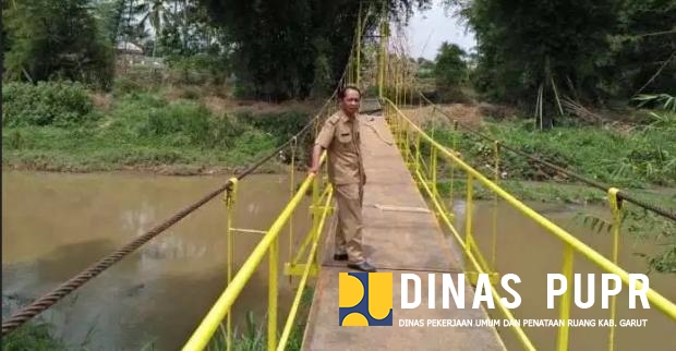 Pengerjaan Jembatan Rawayan Penghubung Dua Desa Di Garut, Telah Selesai