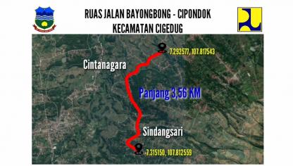 Ruas Jalan Bayongbong - Cipondok - Kecamatan Cigedug - Kabupaten Cigedug